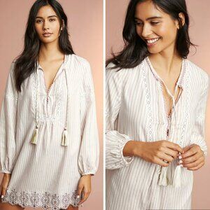 Anthropologie Floreat Striped Sleep Dress
